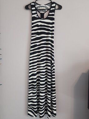 Calvin Klein Black and White Razorback Dress Size 2